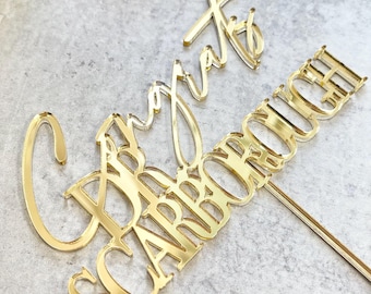 Personalized Name Congrats DR. Graduation Acrylic Cake Topper
