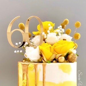 Double Digits Acrylic Number Cake Topper: Personalized Birthday Age and Anniversary Year