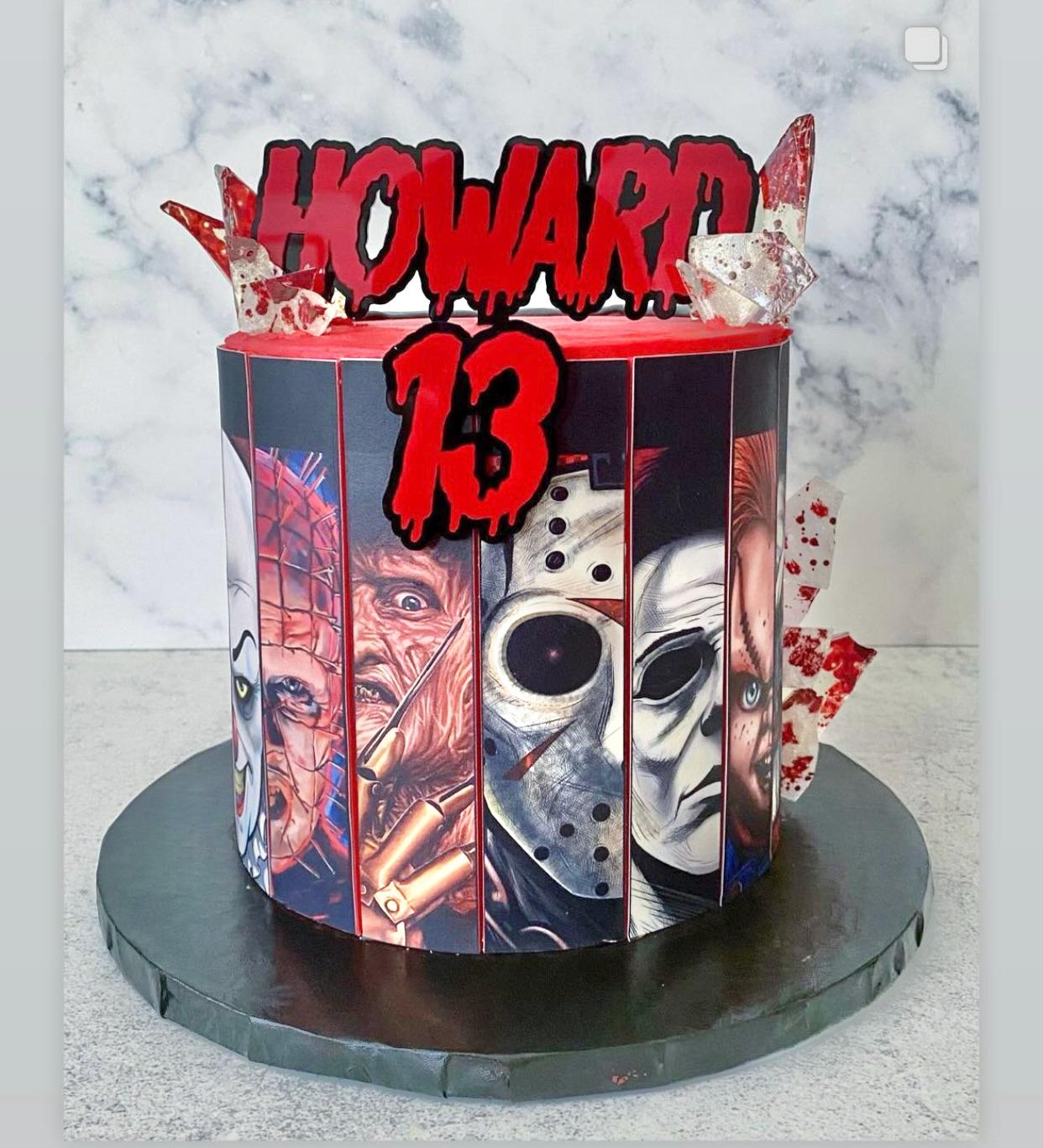 Blood Rip Horror Horror Blood Drip Acrylic Cake Topper Set, Halloween Birthday ...
