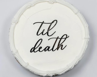 til death Wedding Acrylic Cake toppers set