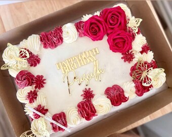 Personalized Happy Birthday Acrylic Cake Charm: Custom Name & Age