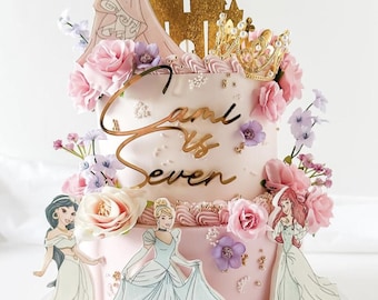 Custom Name & Age Personalized Acrylic Birthday Cake Topper 1