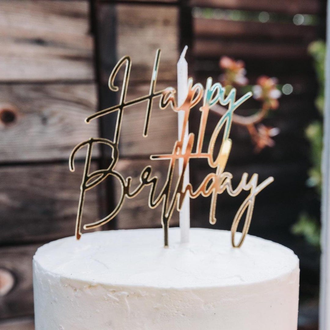 Your Custom Message Acrylic Cake Topper: Personalized Saying for ...