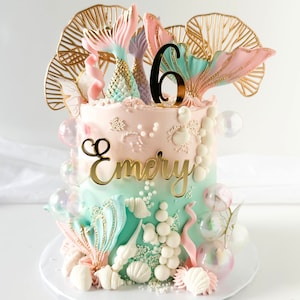Personalized Acrylic Birthday Cake Topper Set: Name Charm & Age