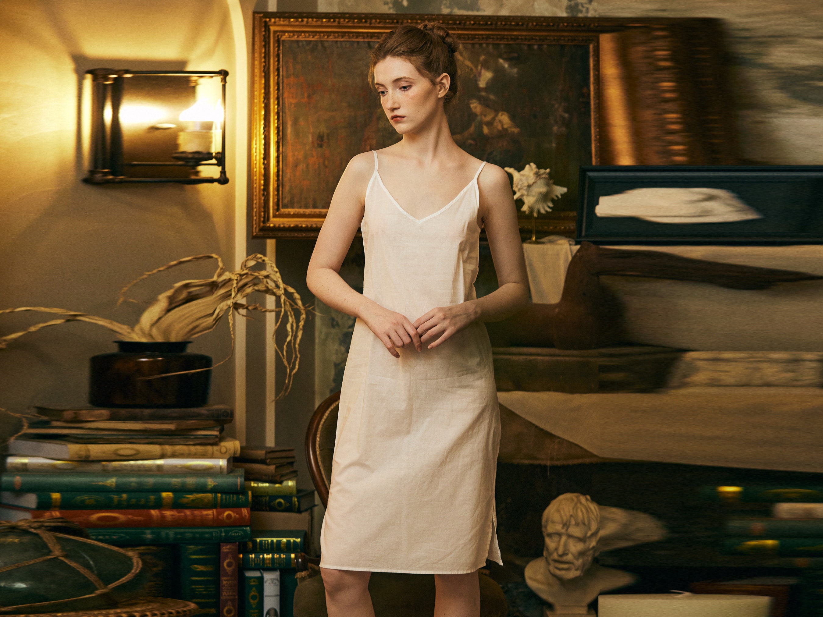 Cotton full slips women's clearance
