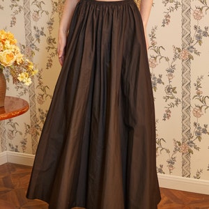 Victorian Style Skirt Cotton Long Skirt Period Skirt Medieval outfits Renaissance Festival Skirt Ren Faire CostumeFull Length Black