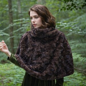 Fur Poncho Etsy