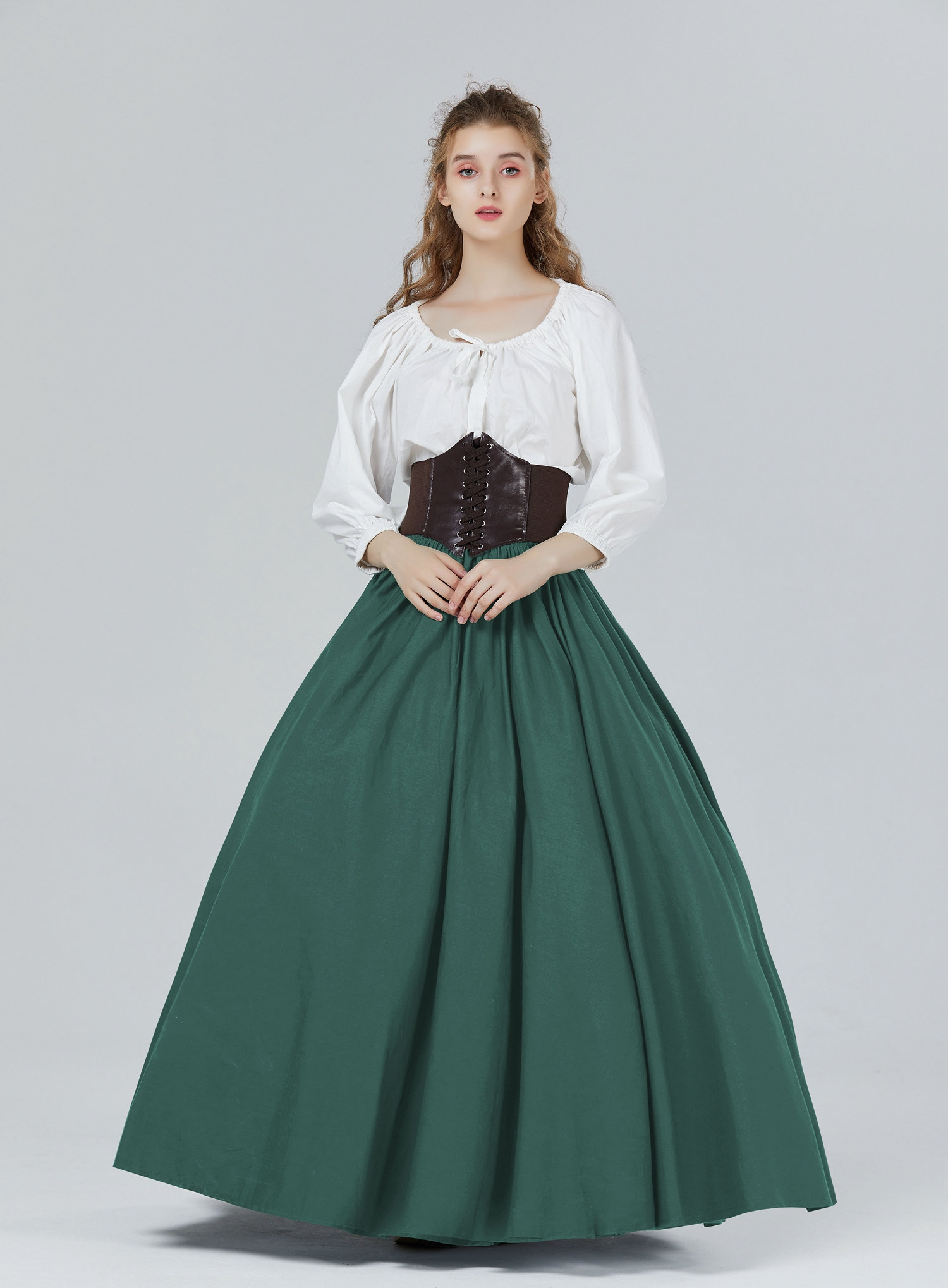 Victorian Skirt Renaissance Skirt 100 Cotton Long Aline Etsy