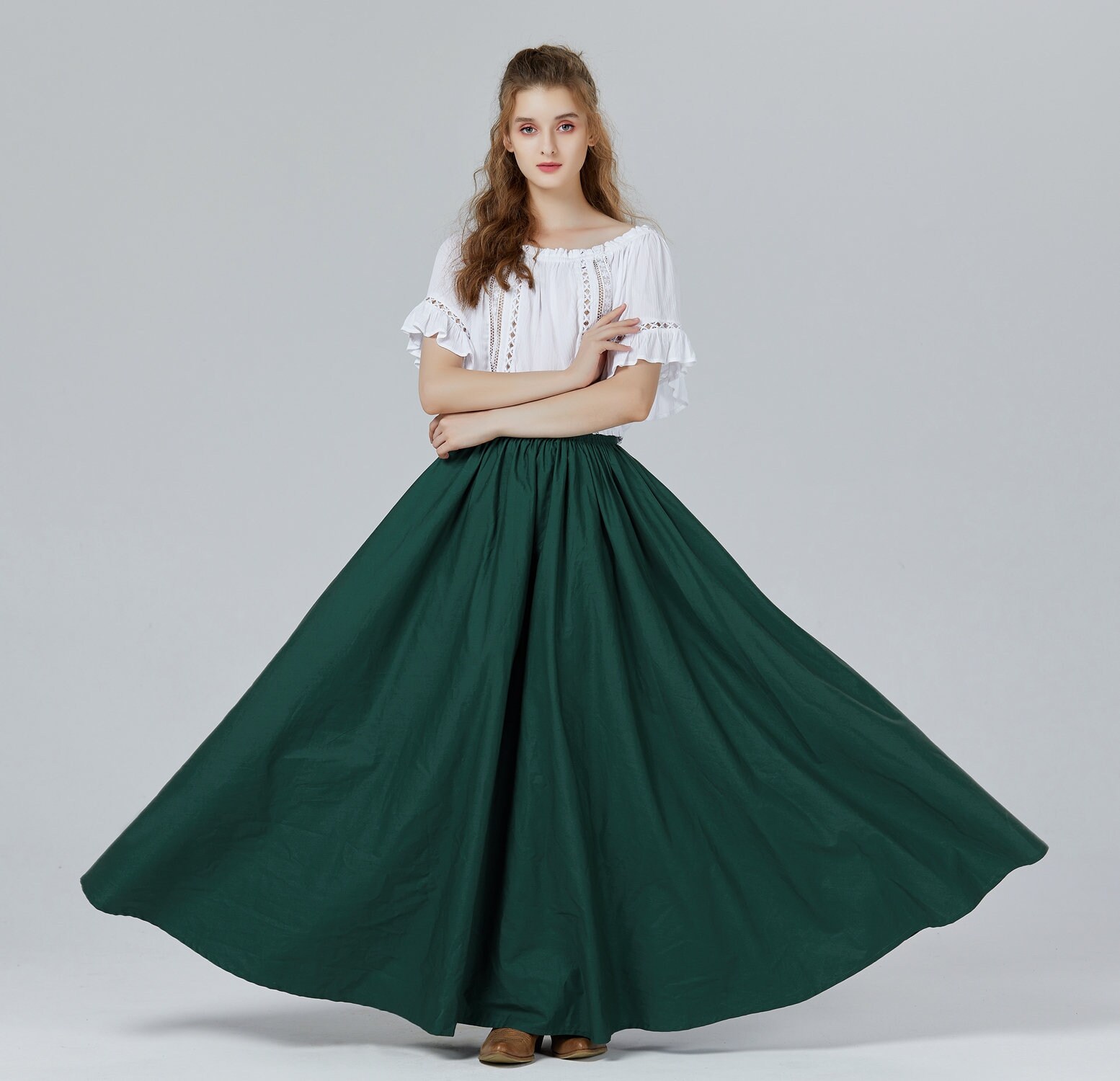 Victorian Skirt Renaissance Skirt 100 Cotton Long ALine Etsy