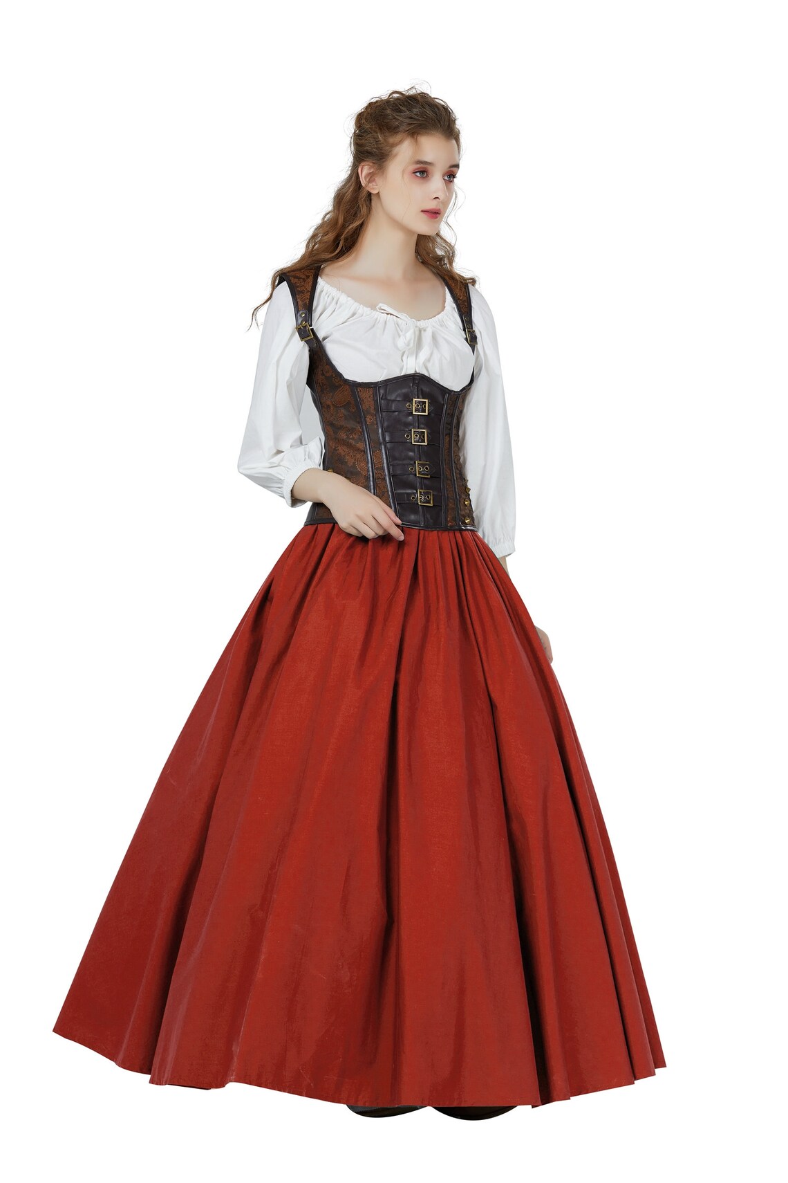 Victorian Skirt Renaissance Skirt 100 Cotton Long Aline Etsy