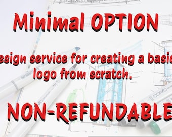 Minimale optie | Ontwerpservice voor het creëren van een basislogo | NIET-RESTITUEERBAAR