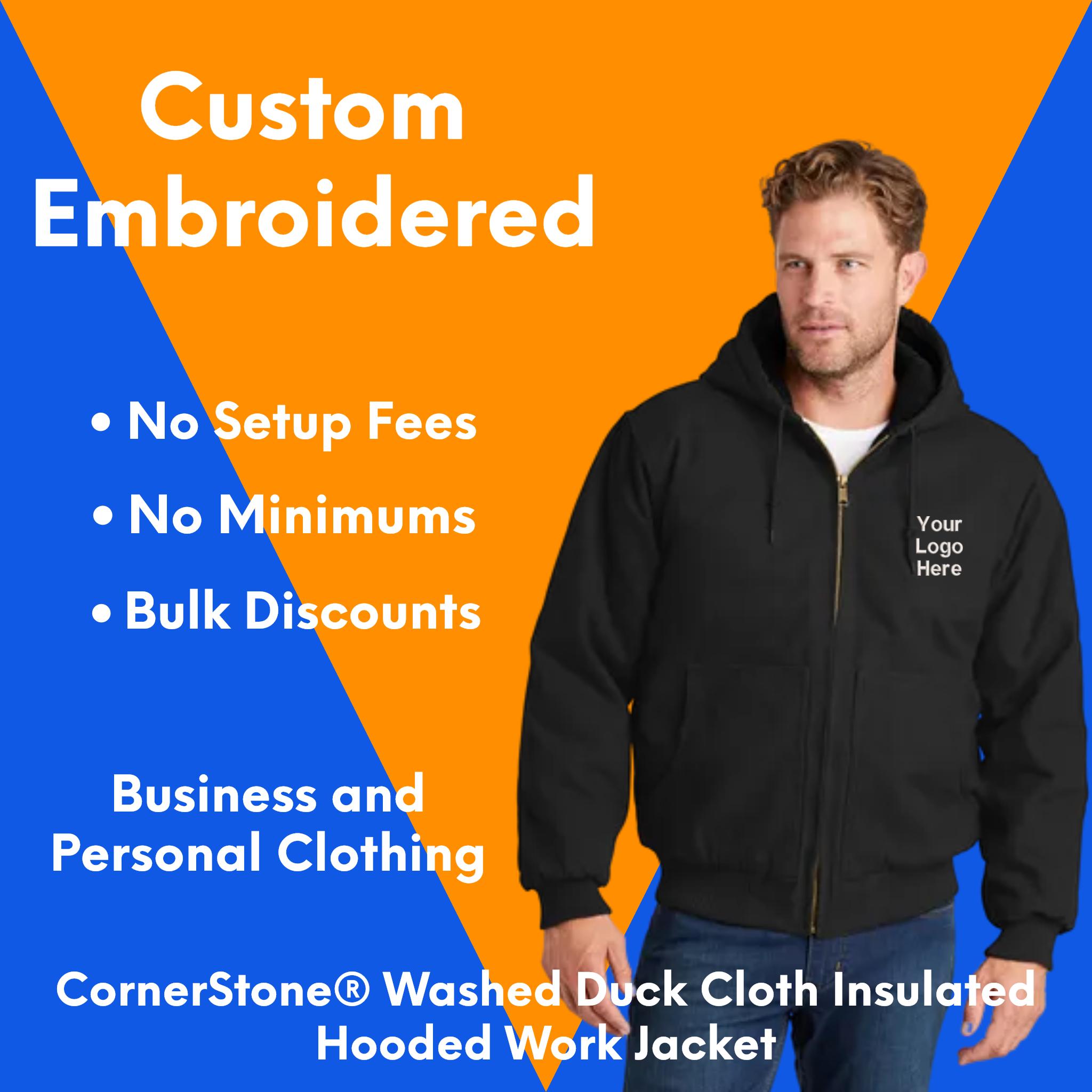 Custom Embroidered Cornerstone® Washed Duck Insulated Jacket 