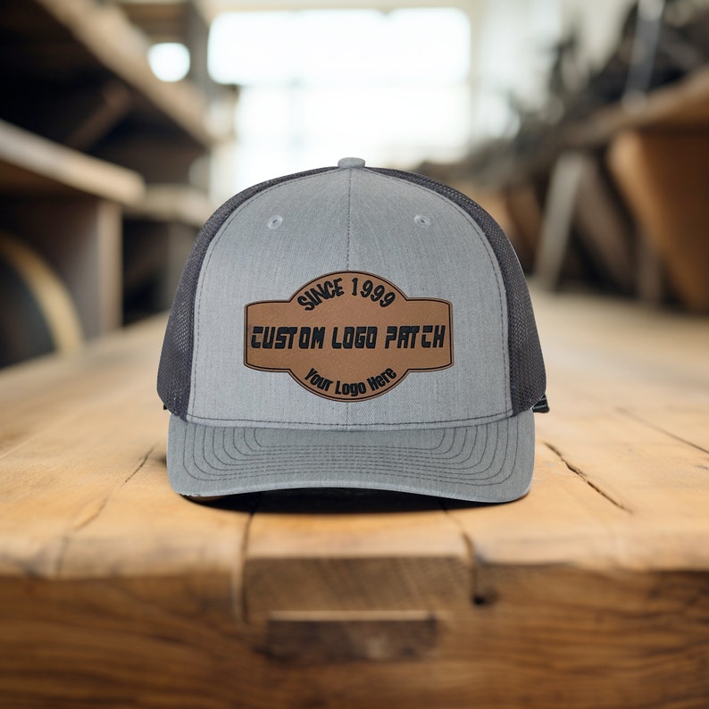 Personalized Leather Patch Hat Handcrafted Custom Design Unique Logo ...