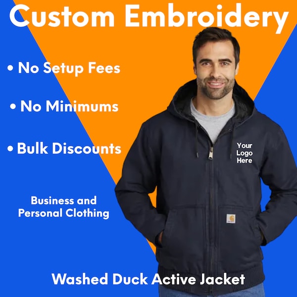 Custom Embroidered Carhartt Jacket Etsy