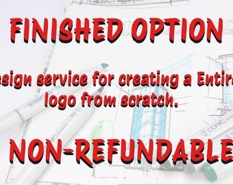 Afgewerkte optie | Ontwerpservice voor het creëren van een volledig logo | NIET-RESTITUEERBAAR