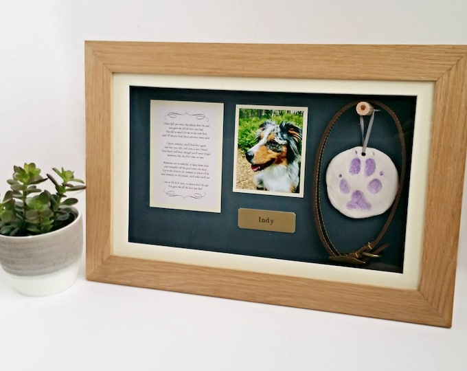 Pet Memorial Shadow Box Frame Personalised Pet Loss Gifts Etsy