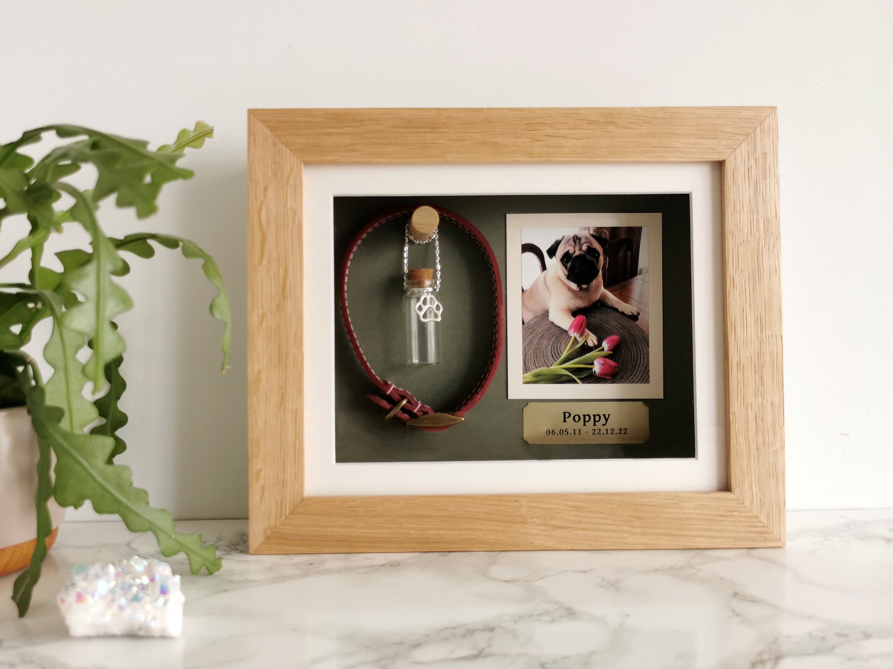 Pet Memorial Shadow Box Frame Personalised Pet Loss Gifts 