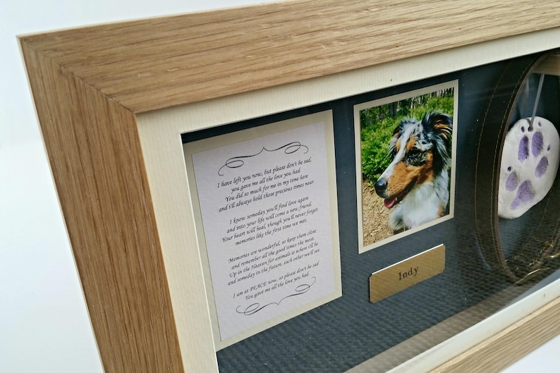 Pet Memorial Shadow Box Frame Personalised Pet Loss Gifts