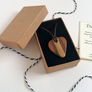 Personalised Plectrum Necklace | Men's Jewellery | Wooden Guitar Pick | Wedding Favours | Valentines Gift For Him | 5th Anniversary Gift