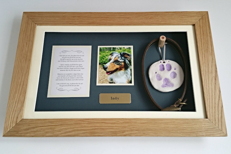 Pet Memorial Shadow Box Frame Personalised Pet Loss Gifts Etsy