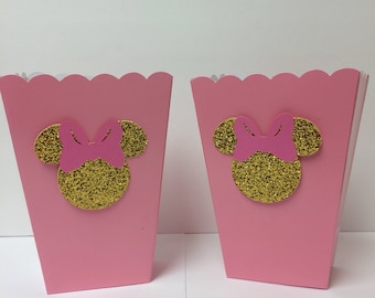 Minnie Mouse inspired Treat Boxes/Popcorn Boxes-Set of 10