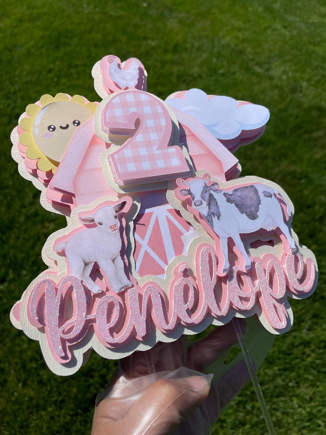 Custom 3D Farm Cake Topper - Etsy