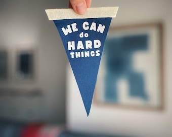 We Can Do Hard Things Mini Pennant Stocking Stuffer Positive Teacher Appreciation Gift