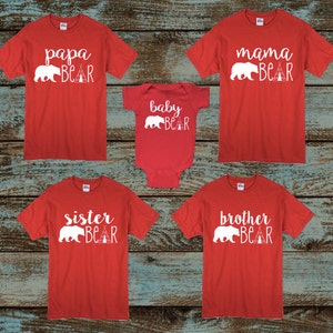 mama bear and baby bear pjs