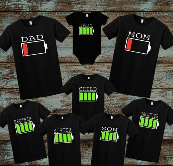 Battery Family Shirts Battery Recharge 