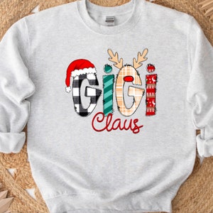 Sweat-shirt Gigi Claus, Sweat-shirt grand-mère de Noël, Pull grand-mère, Sweat-shirt Nana et petits-enfants, Cadeaux pour Nana Gigi