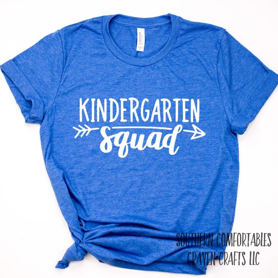 Kindergarten Squad Shirt Kindergarten Team Grade Level Etsy