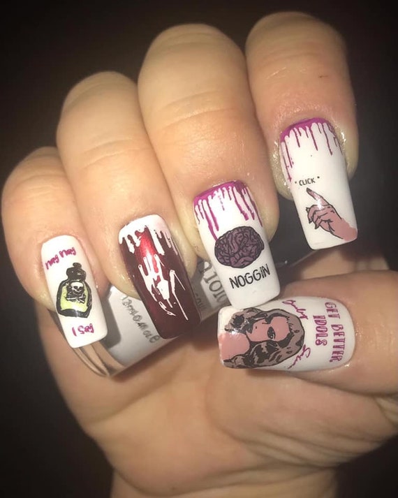 Inspiriert von Bailey Sarian Fan Nail Art / Press-On Nail Set | Etsy