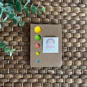 Bloc de notas personalizado, regalo práctico para invitados de boda, bautizo, comunión o cumpleaños