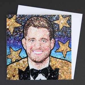 thumbnail image 2 of Personalised Michael Bublé Birthday Card – Any Occasion With Envelope 2 of 3