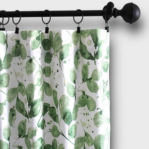 Grove Curtains, 3 Colors, Floral Curtain Panels,Drapery Window Treatments,Valance, Tier Kitchen Cafe Curtains.Custom Drapes-UNLINED