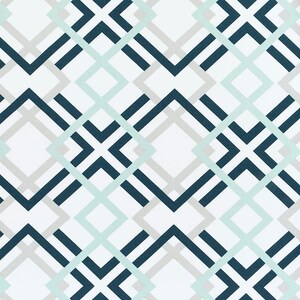 Winston Navy  Door Draft Stopper. Colors : Navy, Aqua, Grey and White. Choose Your Length ( 28”L up to 22”L) *****UNFILLED