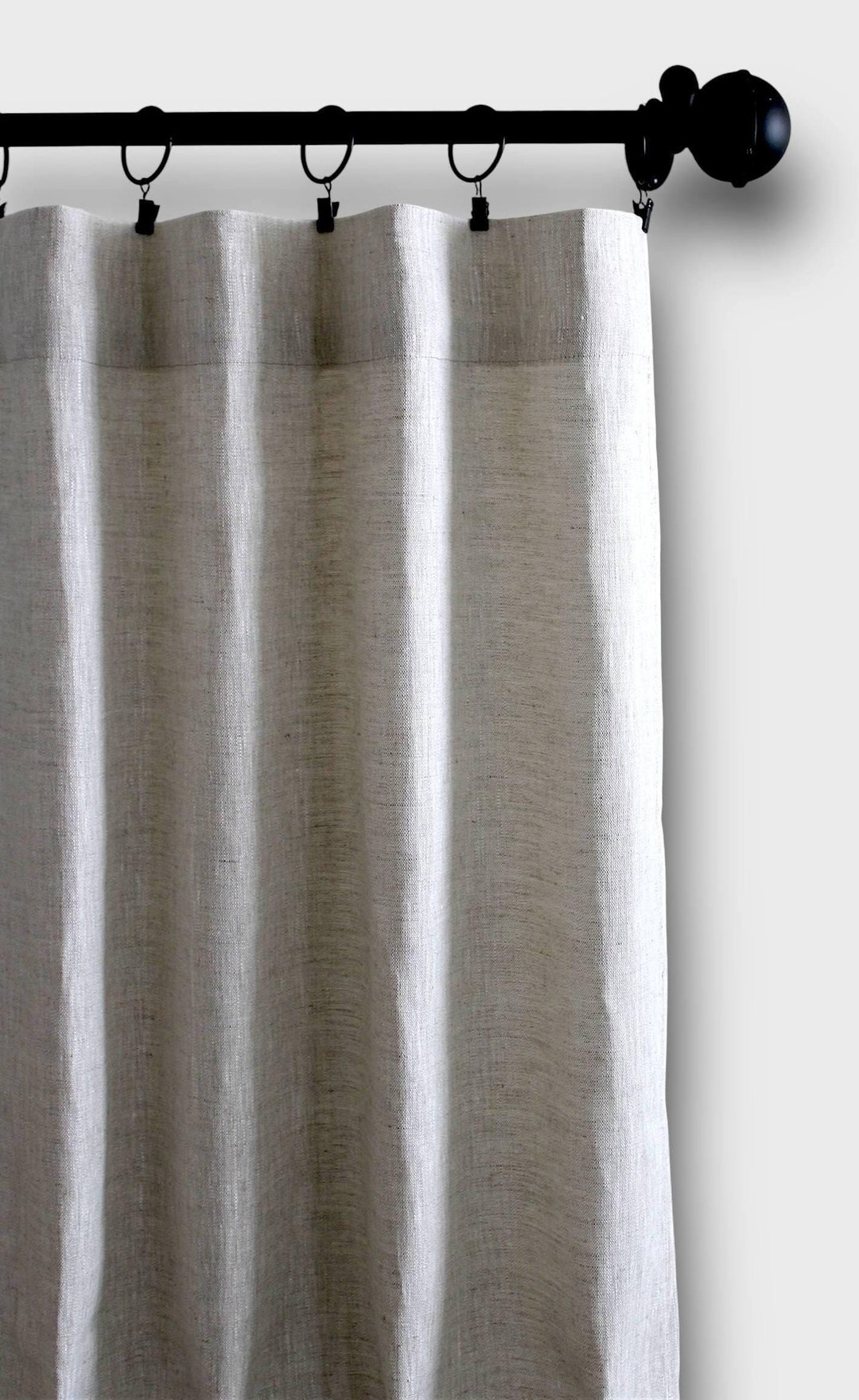 Unlined Drapery Linen Curtains,10 Colors,linen Curtain Panels,drapery Window Treatments ...