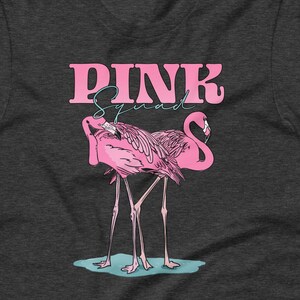 Pink Flamingo T Shirt, Printed Tee Shirt for Flamingo Party, Unisex Short Sleeve Shirt, Gift for Bird Lovers