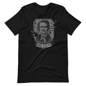 Edgar Allan Poe, Poet, Short-Sleeve Unisex T-Shirt, The Telltale Heart, The Raven, Gothic gift idea, literature gift,