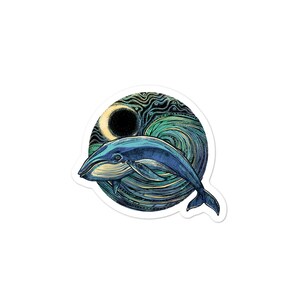 Spaß Wal Aufkleber, Ozean Mond Aufkleber, Vinyl Delphin Aufkleber, Speichern Sie das Meer Aufkleber, Einzigartige Aufkleber für Buch/Laptops/Tabs