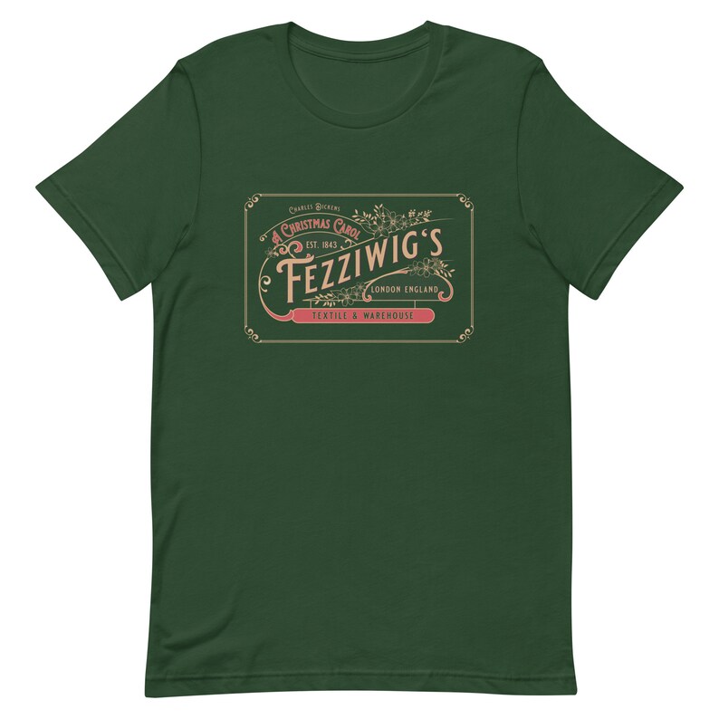 Unique Christmas Carol, Fezziwig's Shop, Unisex t-shirt, Scrooge and Marley,