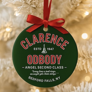 Clarence Odbody Angel Ornament – “Every Time a Bell Rings” Ceramic Christmas Decoration, It’s a Wonderful Life Bedford Falls Keepsake