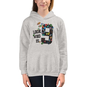 9 year old birthday, bugs, Kids Hoodie