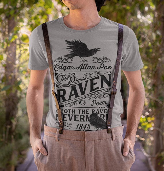 The Raven Shirt Edgar Allan Poe Dark Poetry Gothic Literature Tee
