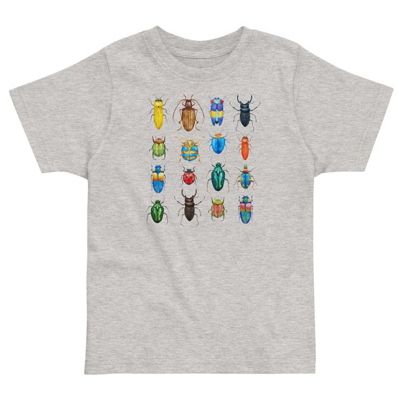 Bugs Toddler T Shirt: Colorful Insect Print, Soft Durable Cotton | Double Stitched, Ribbed Collar | Playtime Essential