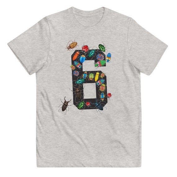 Bug Number Six Youth Tee: Playful insect Lover Shirt, Soft Ring-Spun Cotton