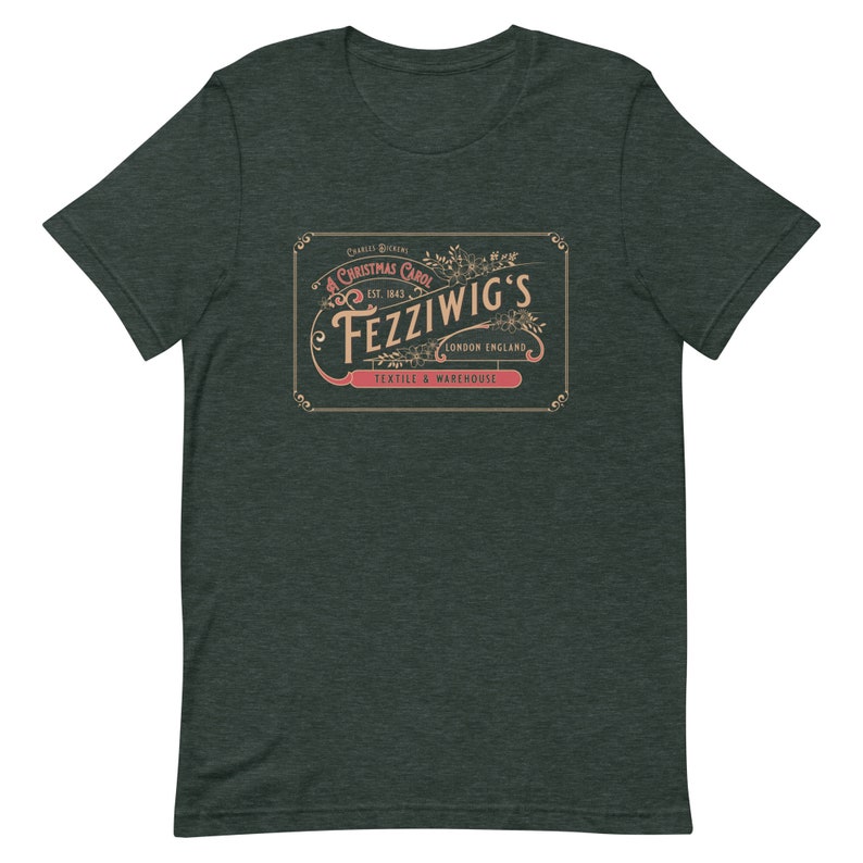 Unique Christmas Carol, Fezziwig's Shop, Unisex t-shirt, Scrooge and Marley,