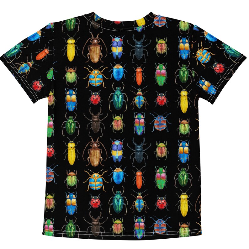 Bugs are crawling all over me! Kids crew neck t-shirt, Bug theme tee, fun bugs in full color, beetles and bugs