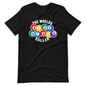 Camiseta engraçada com locutor de bingo: camiseta da noite de jogo
