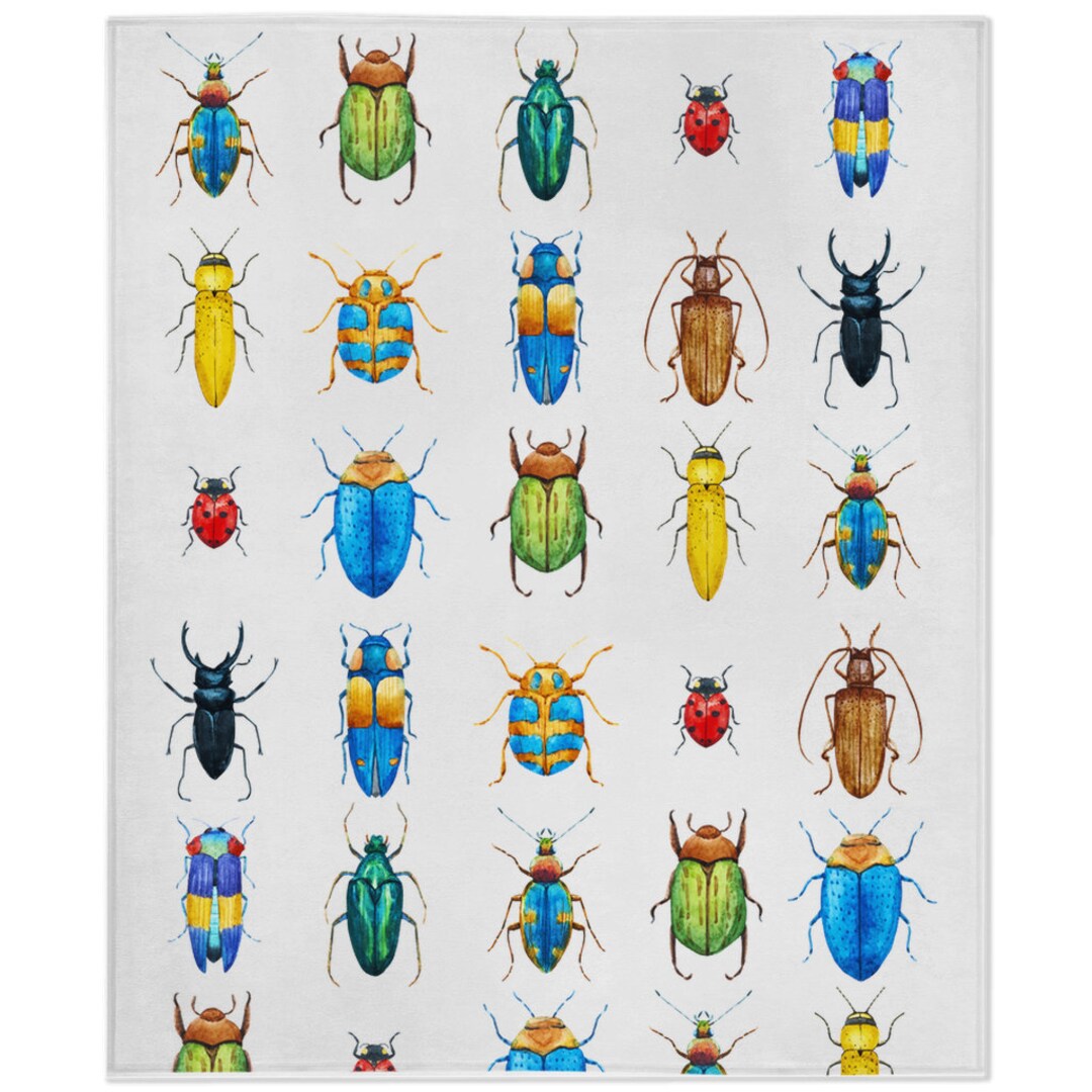Bed Bugs, Creepy Crawlys, Minky Blankets, Watercolor Bugs Blanket Etsy
